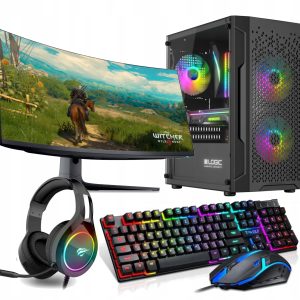 KOMPLETNY ZESTAW KOMPUTER GAMINGOWY RX6600|RYZEN 5|32GB|1T Z MONITOREM 24